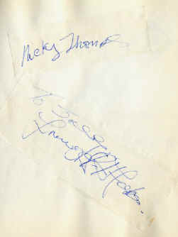Nicky Thomas autograph