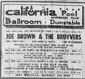 Joe Brown advert from 1964