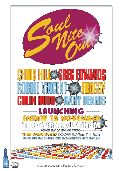 Soul Nite Out every Sunday at the Clapham Grand